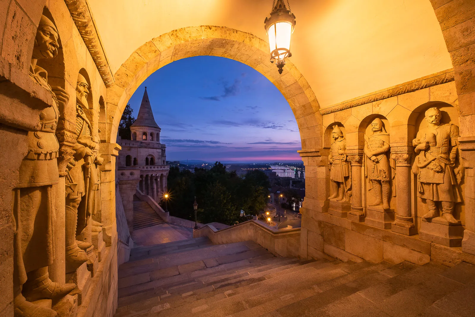 Blue Hour from the Fisherman’s Bastion in Budapest.