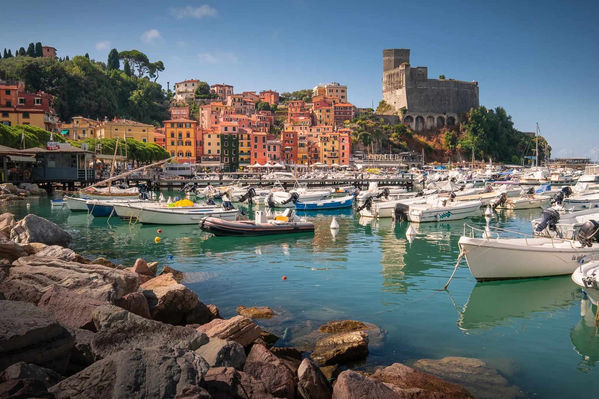 Beautiful view of Lerici, Gulf of Poets, Italy