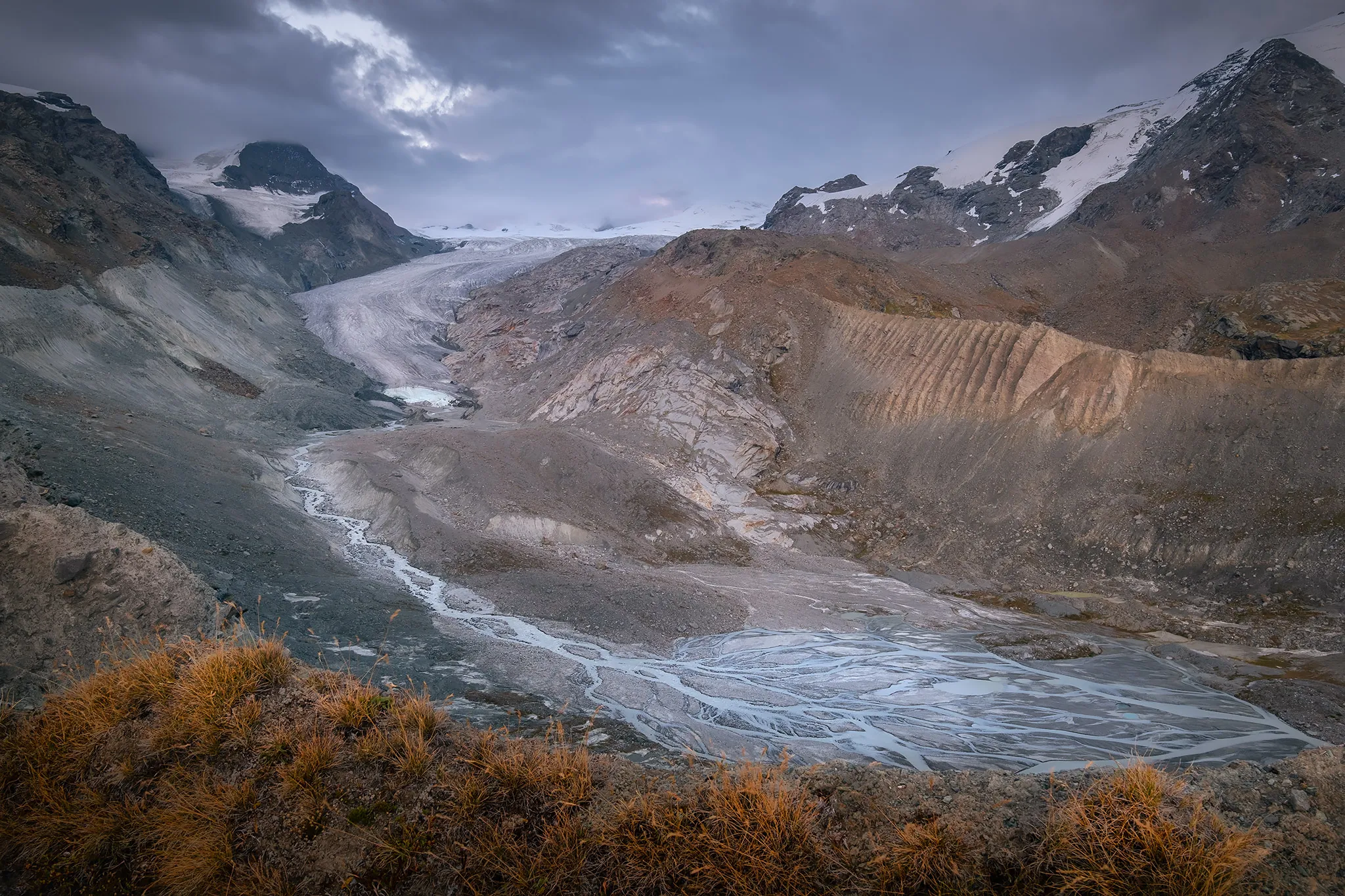 One of the many glaciers in Swtizerland.
