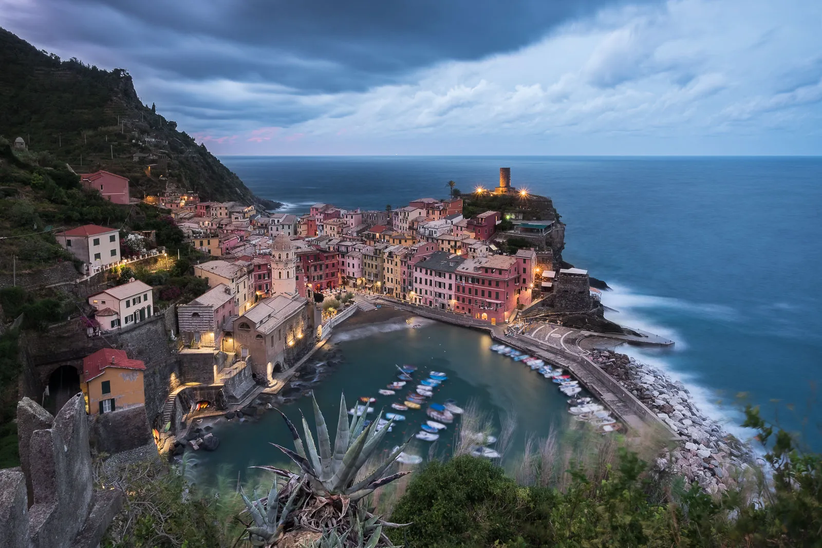 Stormy clouds gathering over Vernazza, Cinque Terre